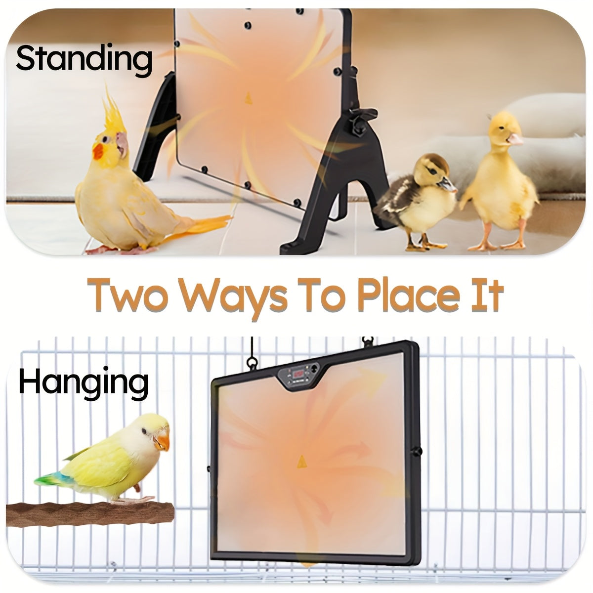 Double-Sided Heating Plate for Poultry Incubation and Care