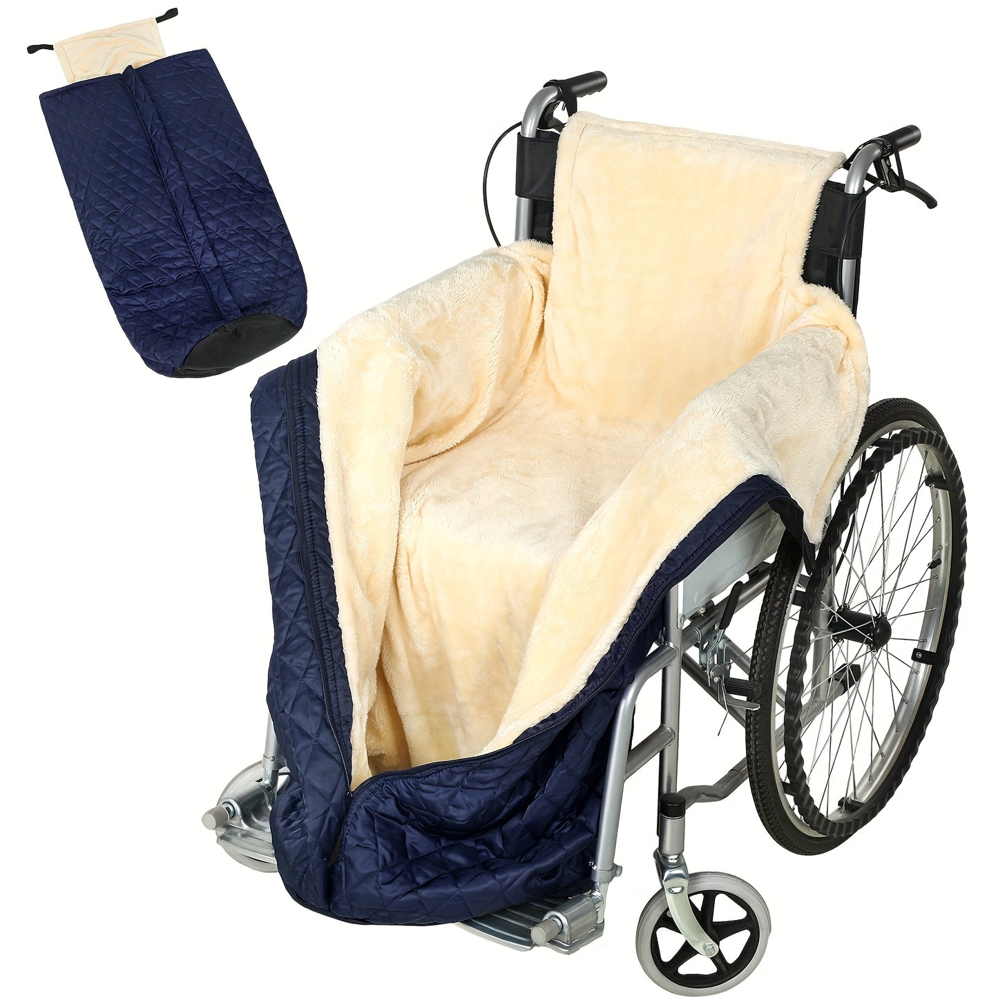 Lightweight Waterproof Wheelchair Blanket Cozy Fleece Lap Cover