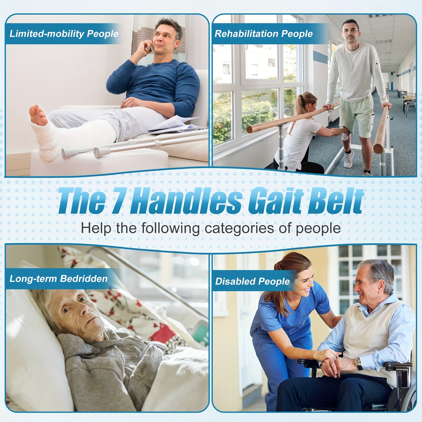Adjustable Gait Belt for Elderly Transfer and Walking Assistance