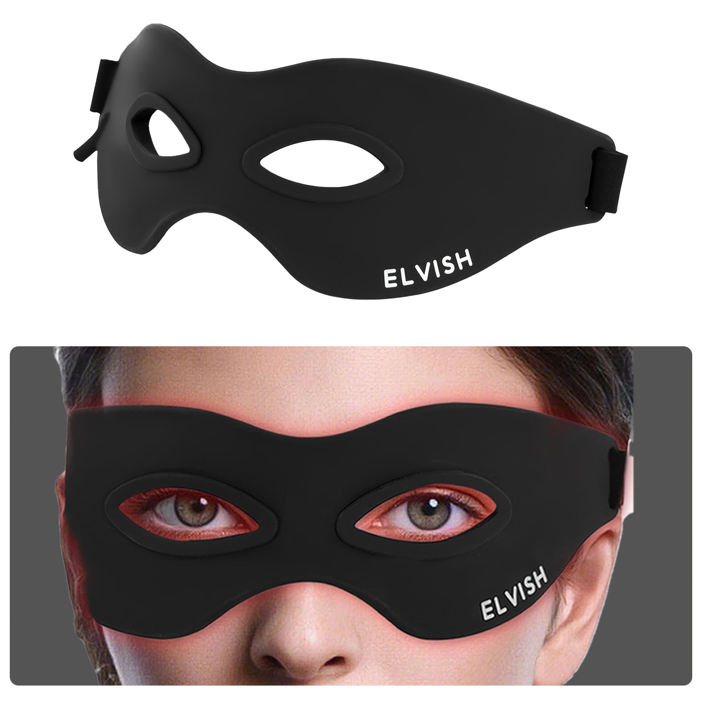 Elvish Red Light Relax Eye Mask with Adjustable Strap