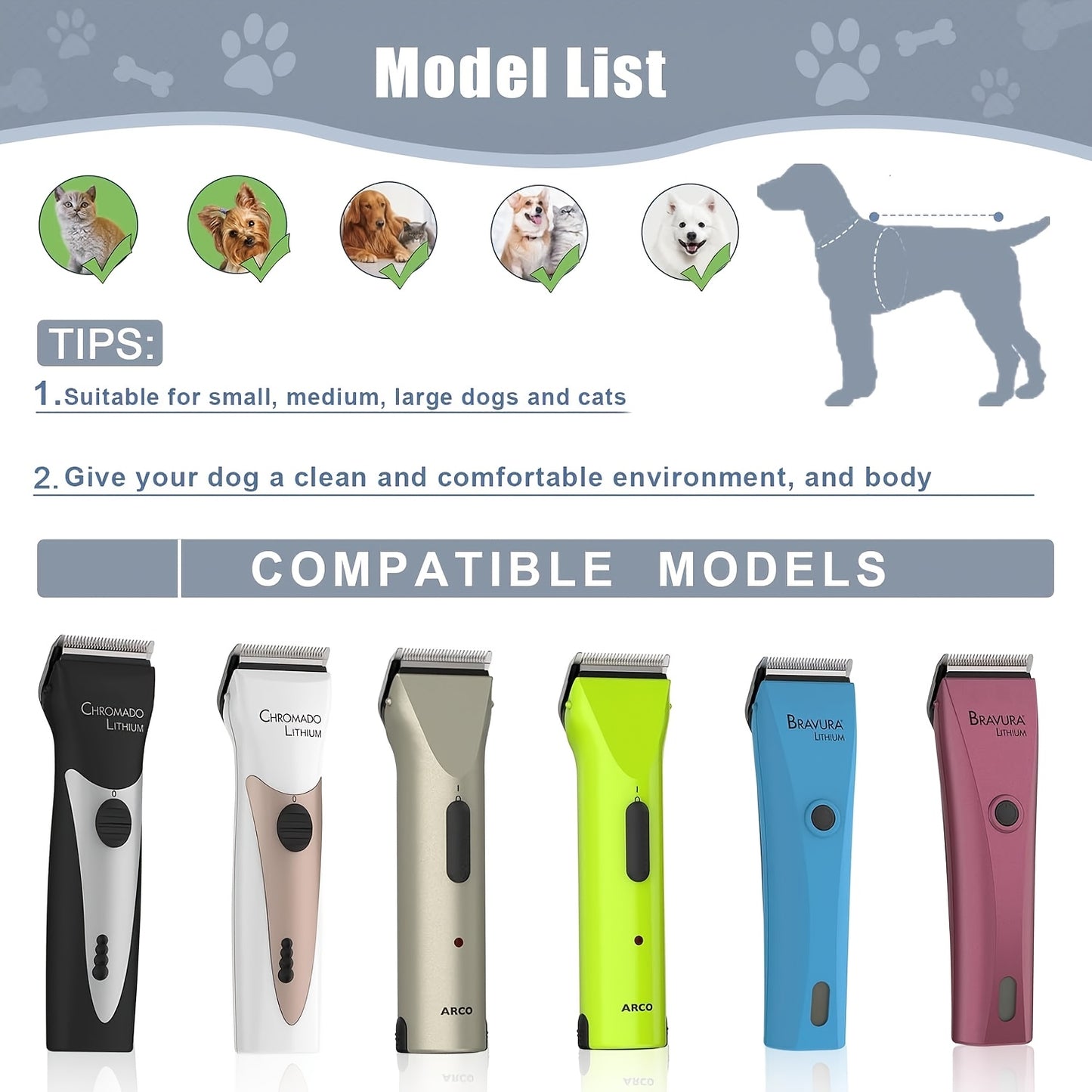 5 In 1 Replacement Blades for Dog Grooming Clippers