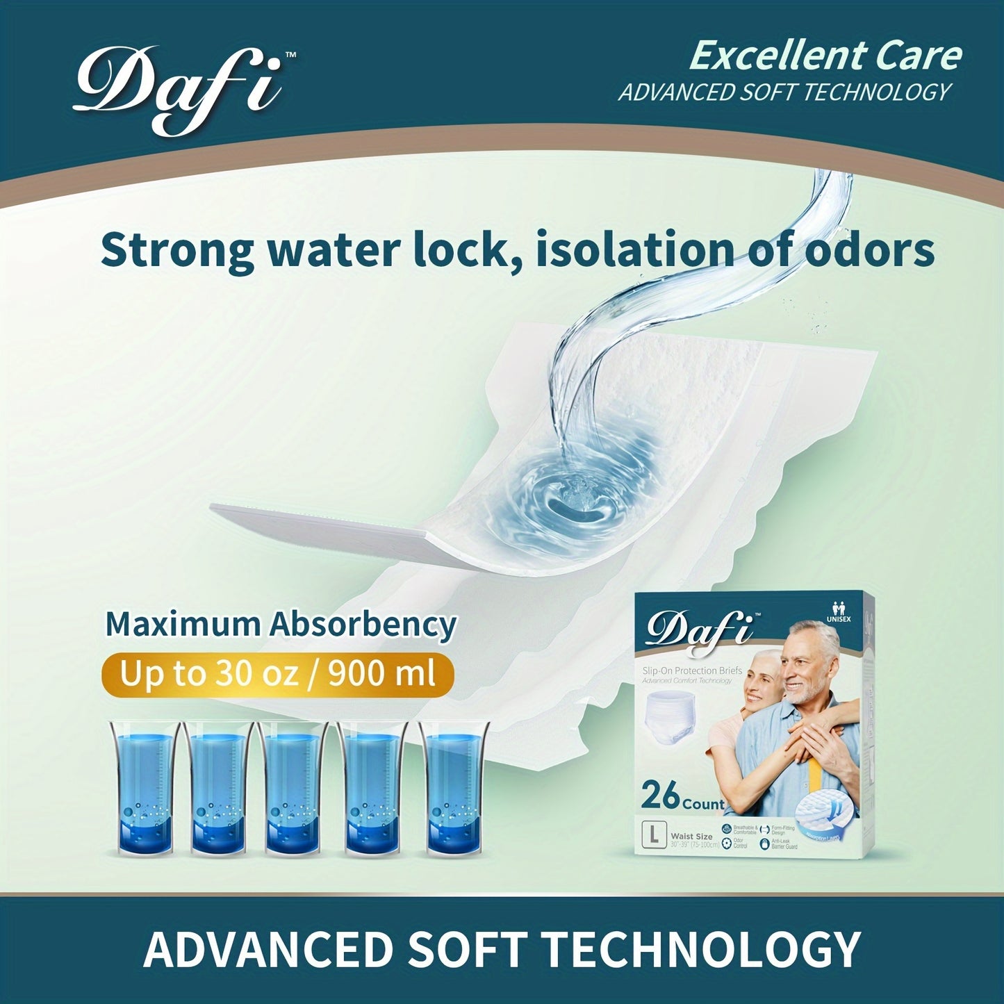 DAFI Incontinence Underwear for Adults Maximum Absorbency Protection