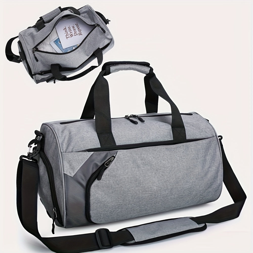 Retro Style Durable Travel Duffel Bag With Compartments