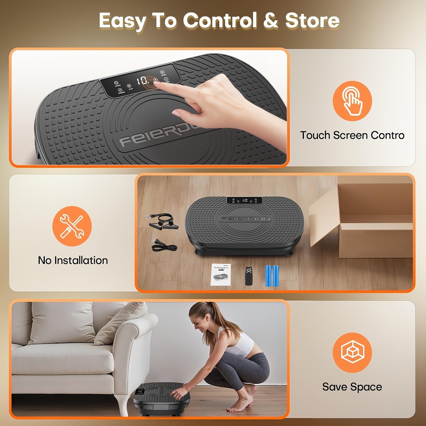 Vibration Plate Exercise Machine For Body Toning And Fitness