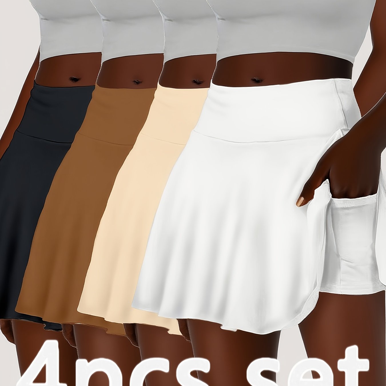 Women's Pocket Skirt With Built In Shorts Summer Style