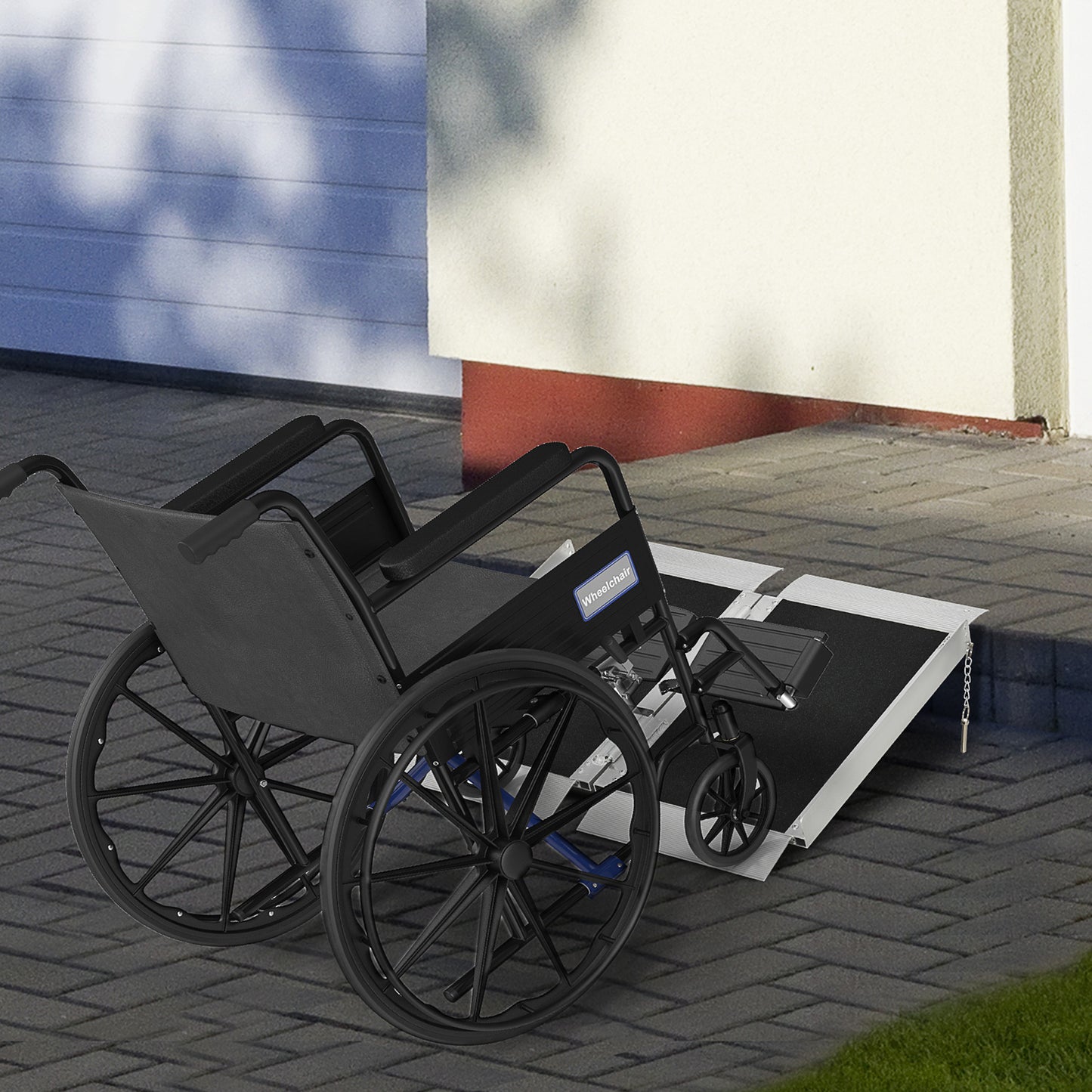 Folding Aluminum Wheelchair Ramp with Non-Slip Surface