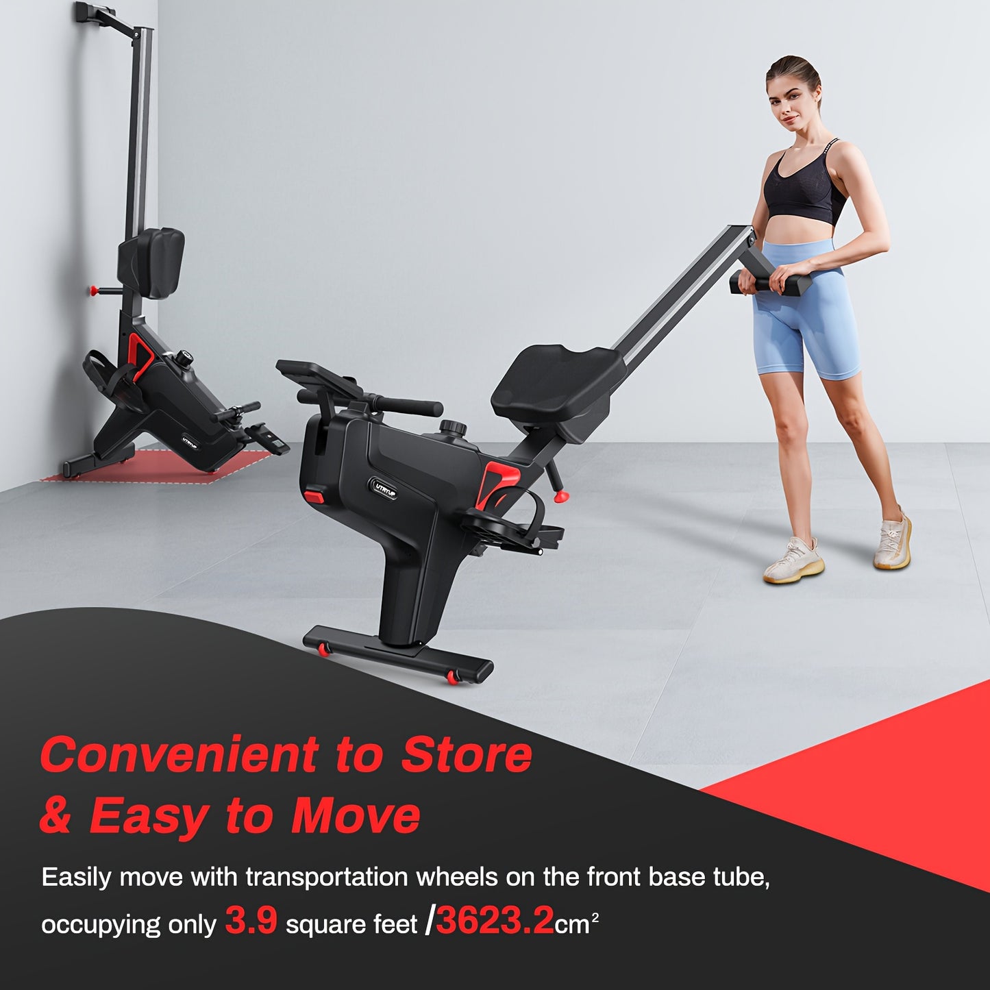 UTRYUP Compact Magnetic Water Rowing Machine for Home Workouts