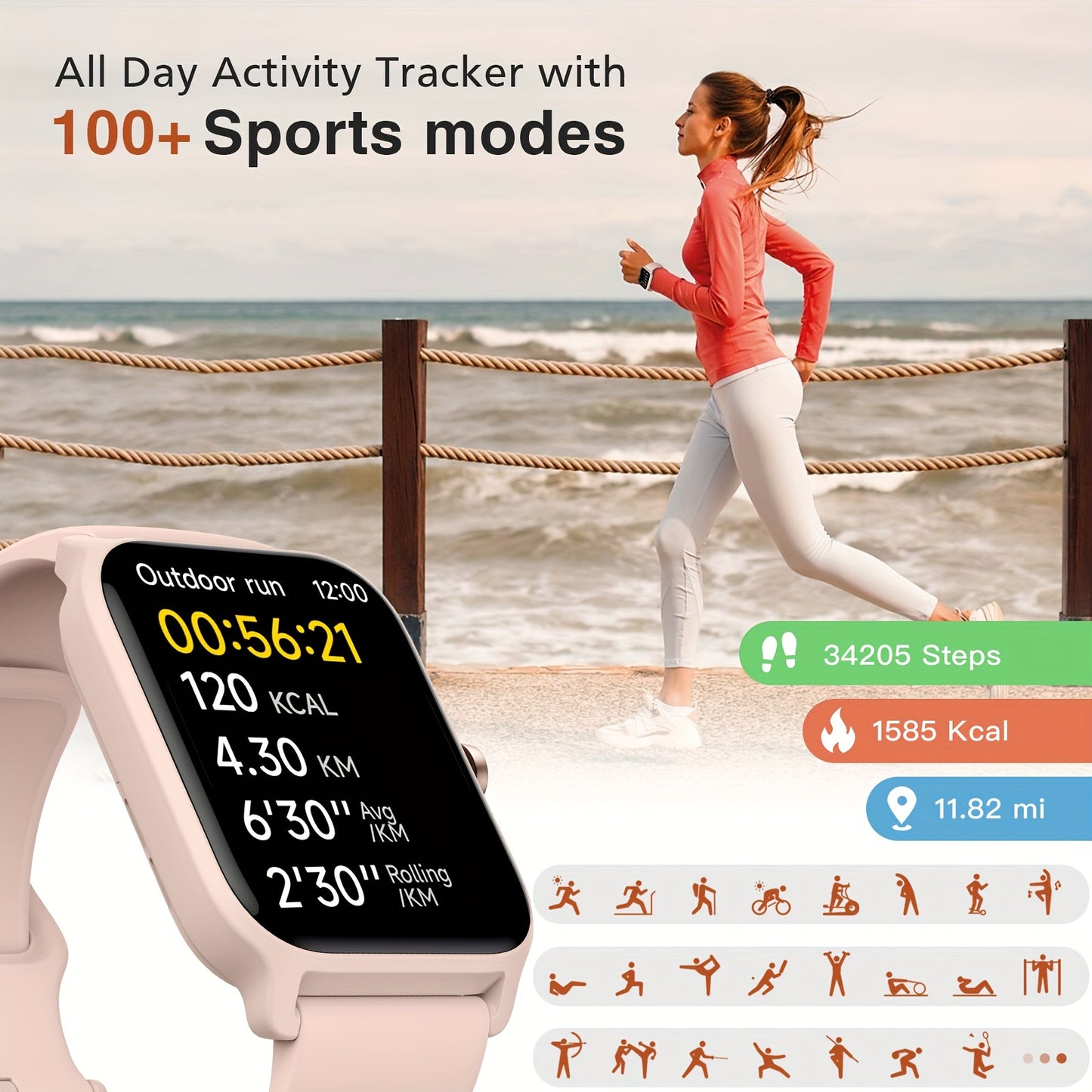 FUVEHA Unisex Smartwatch Gift Premium With Alexa And Calls