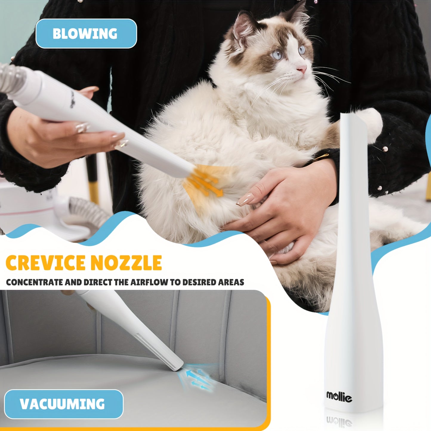 Dog Grooming Vacuum Kit with Blower and Grooming Tools