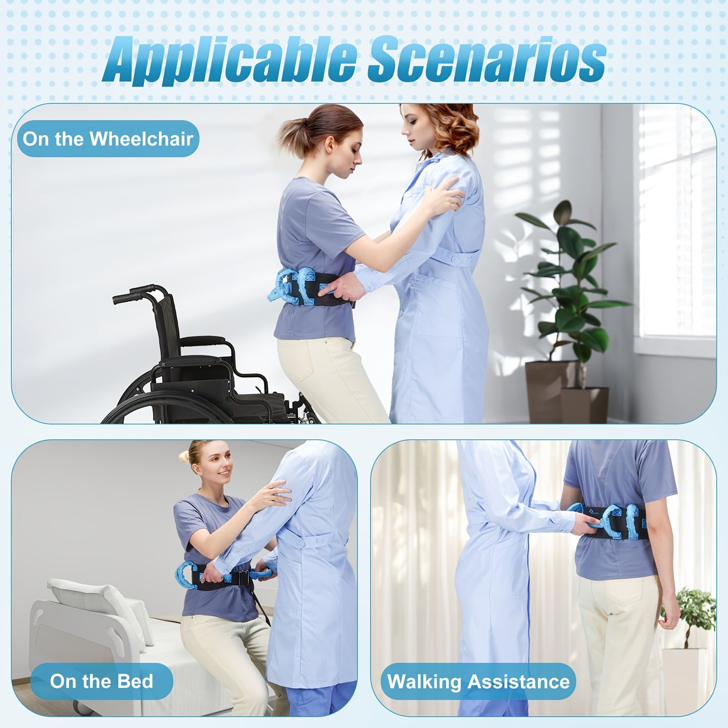 Adjustable Gait Belt for Elderly Transfer and Walking Assistance