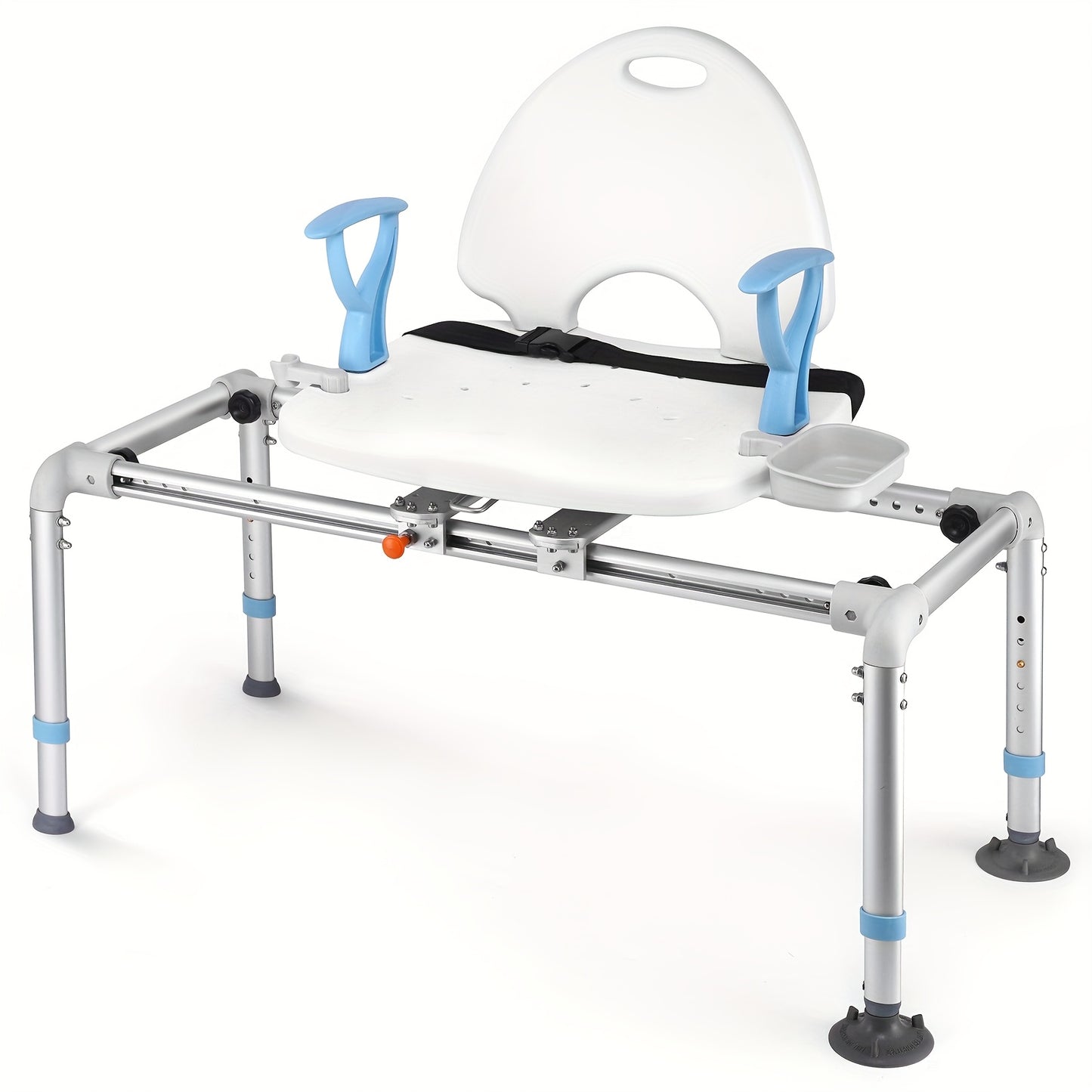Adjustable Height Elderly Shower Bath Bench with Safety Seat