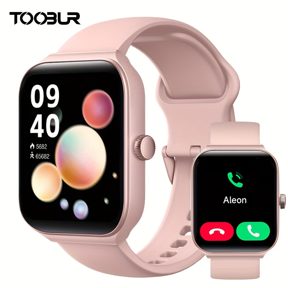 TOOBUR Smartwatch with Call Feature and Fitness Tracking Capabilities