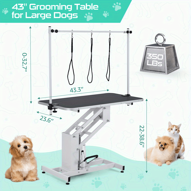 Electric Dog Grooming Table with Tool Organizer Heavy Duty
