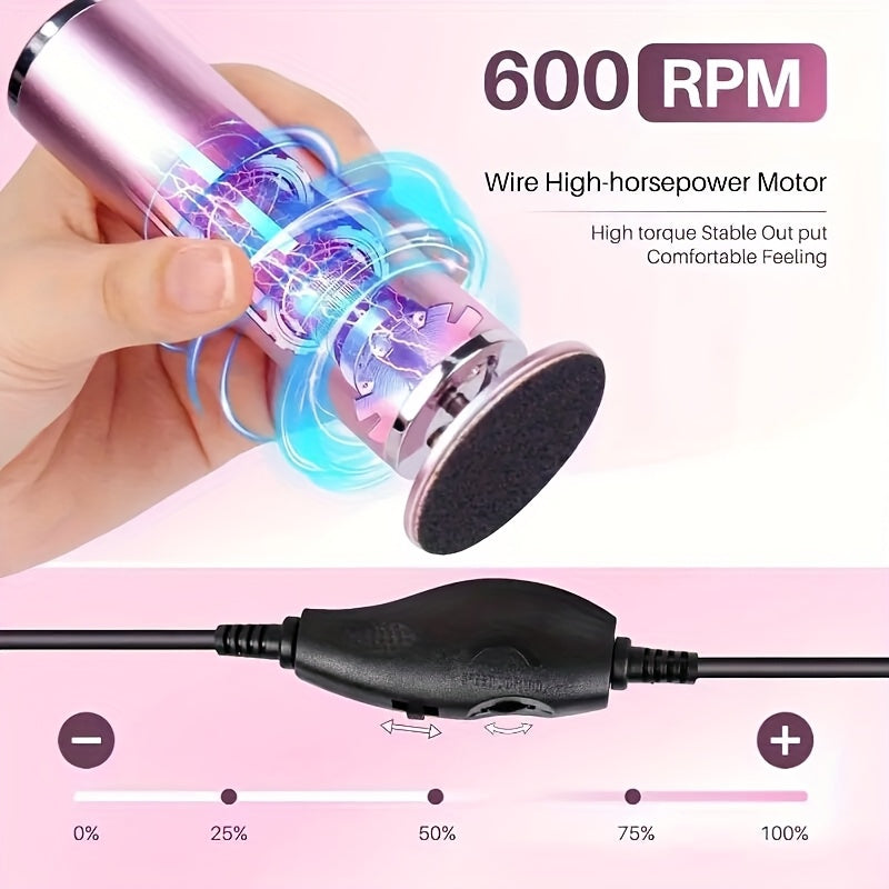 Electric Foot Remover Kit with USB Powered Pedicure Tools