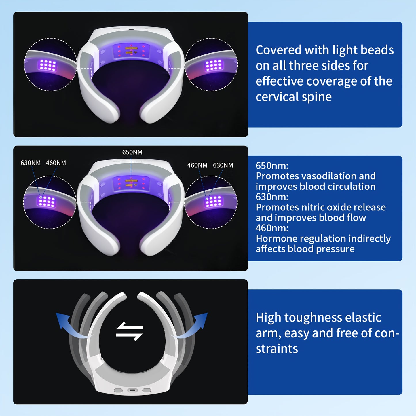 KTS Red Light Therapy Neck Massager for Pain Relief