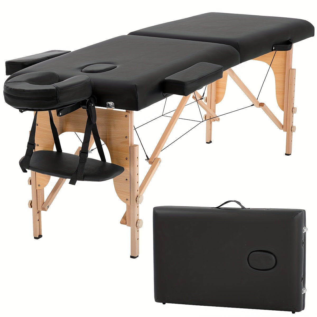 Portable Adjustable Massage Table with Bag for Spa and Tattoo