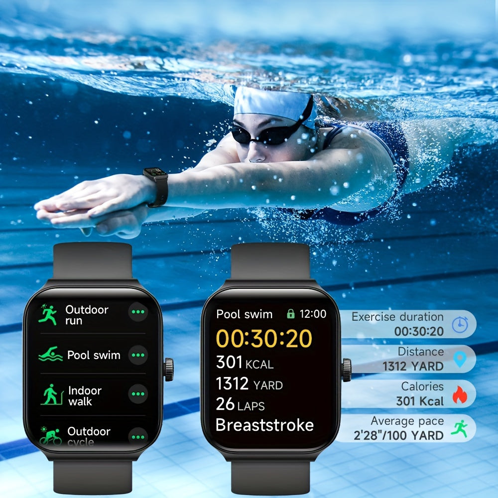 TOOBUR Smartwatch with Call Feature and Fitness Tracking Capabilities