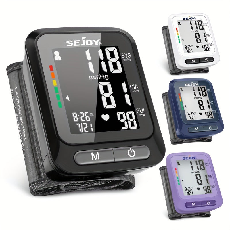 Automatic Digital Wrist Blood Pressure Monitor with Backlit Display