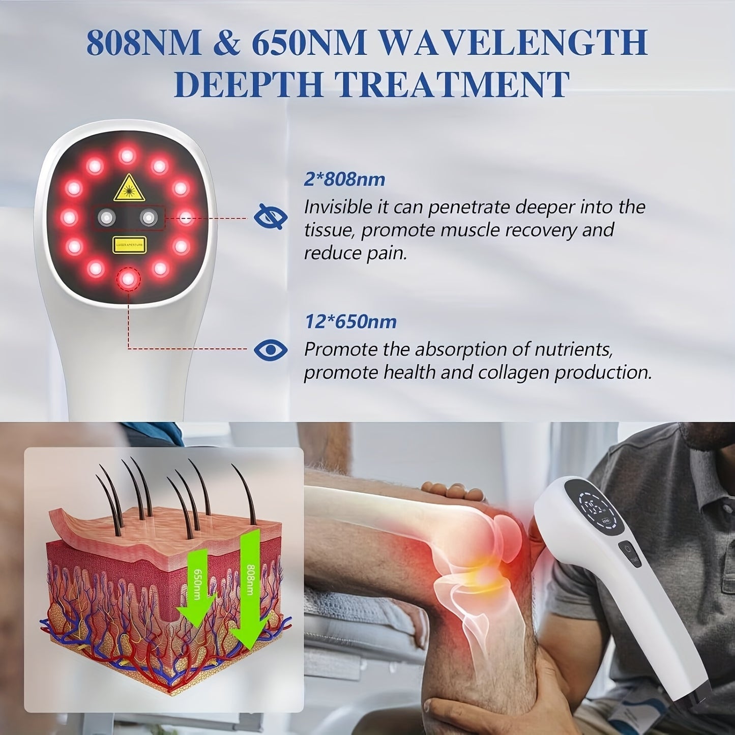 KTS Red Light Therapy Device for Pain Relief and Skin Care