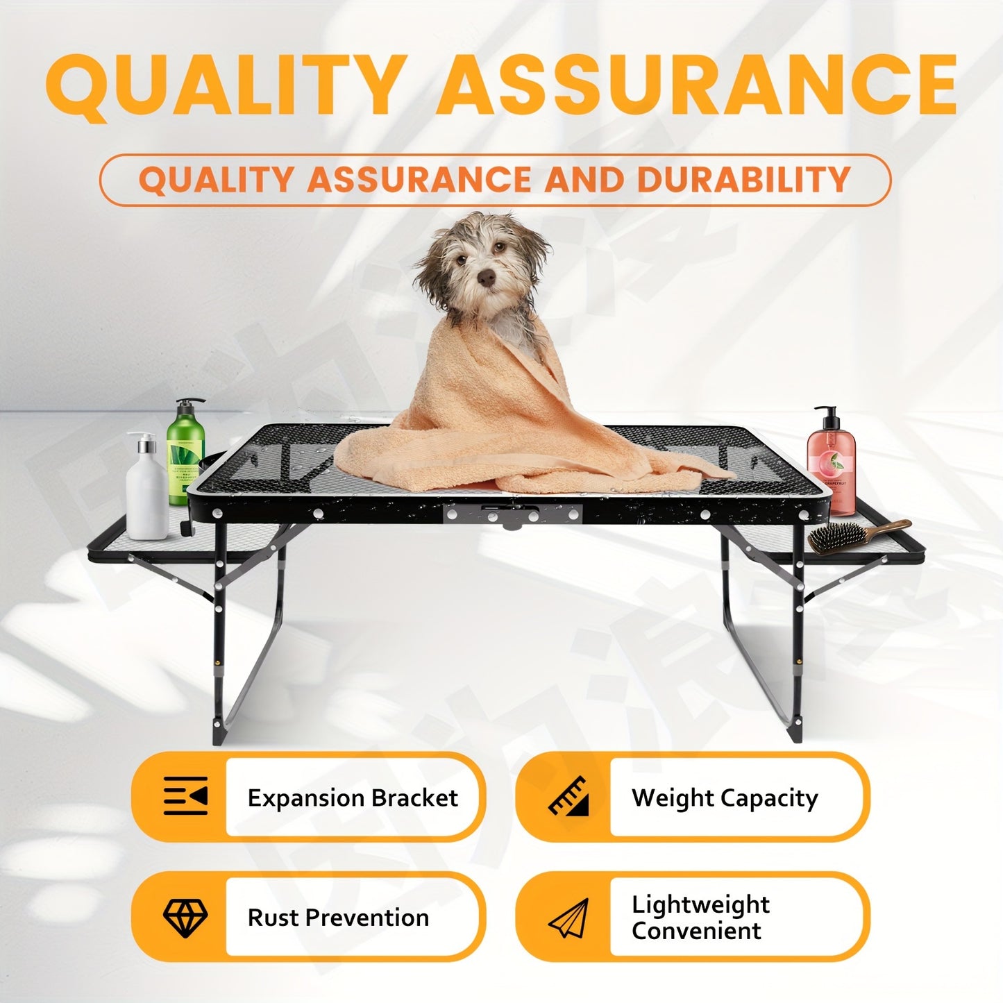Portable Folding Pet Grooming Table With Adjustable Height Features