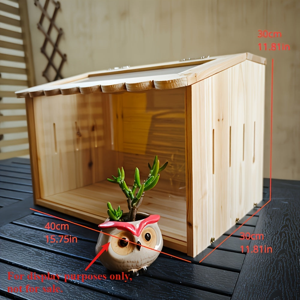 Wooden Insulated Pet Nest Box for Small Animals and Birds