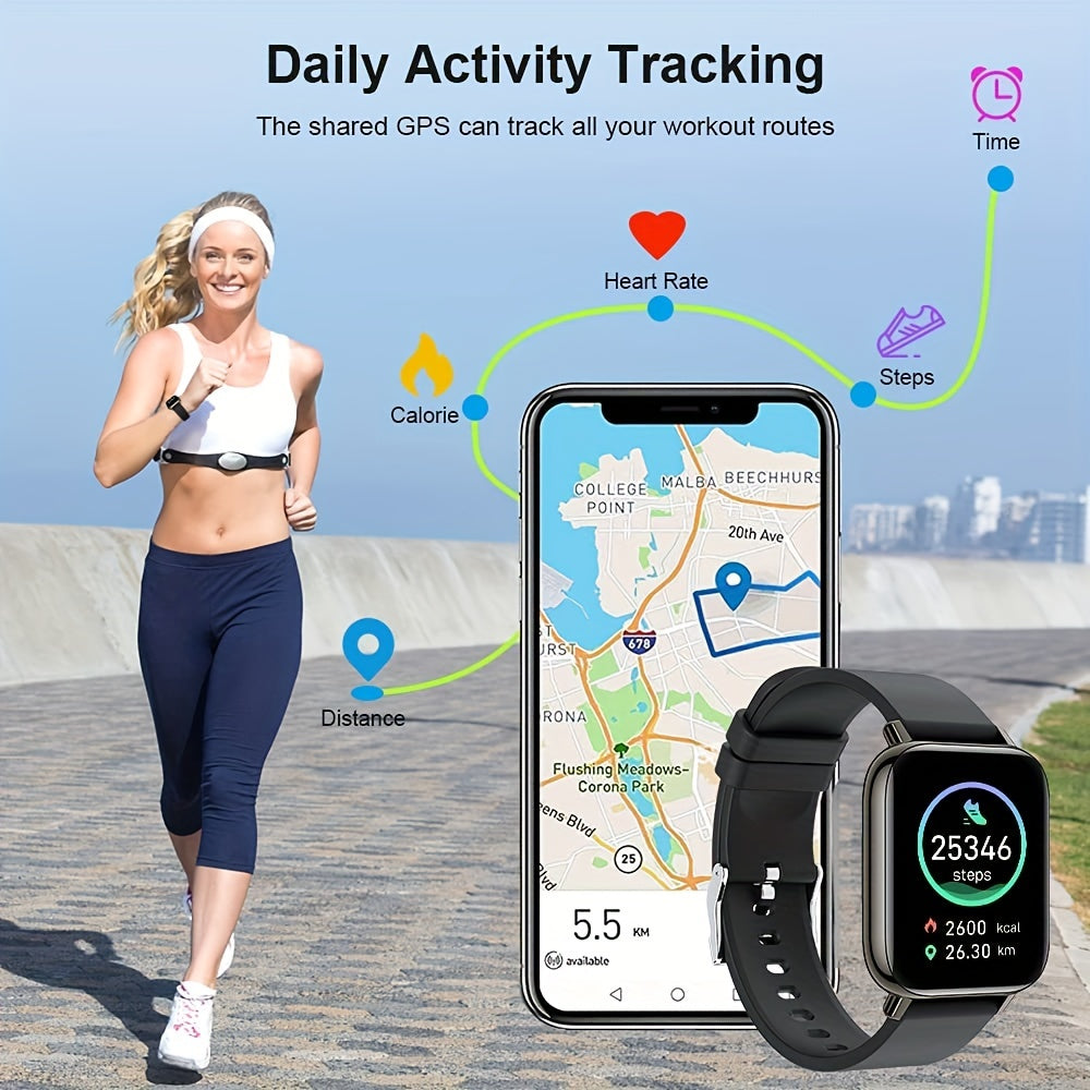 Smartwatch Fitness Tracker With Touch Screen and Sleep Monitor