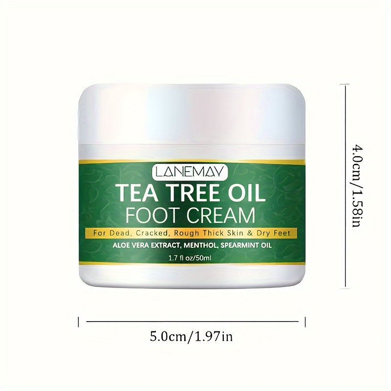 Moisturizing Foot Cream with Tea Tree Oil and Aloe Vera