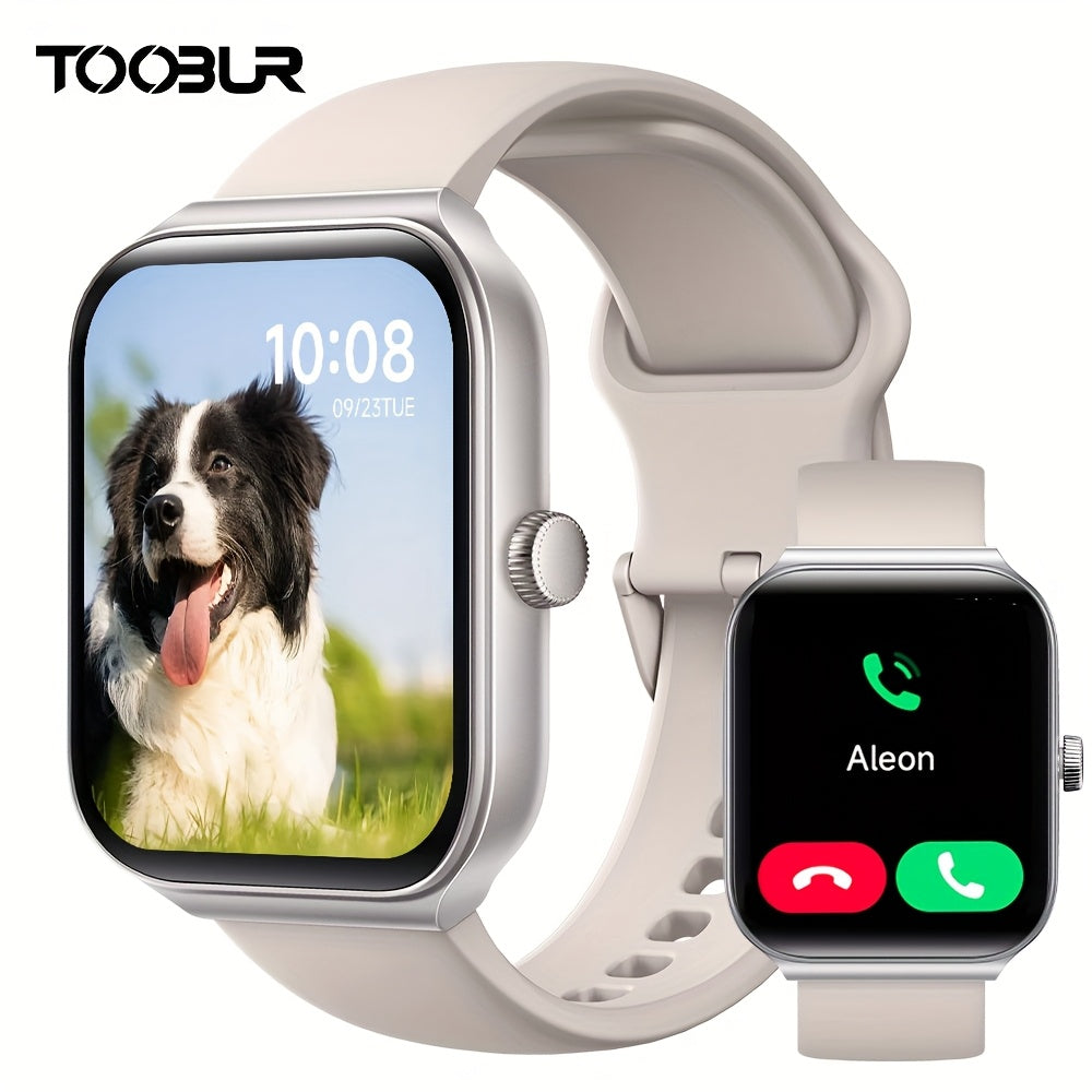 TOOBUR Smartwatch with Call Feature and Fitness Tracking Capabilities