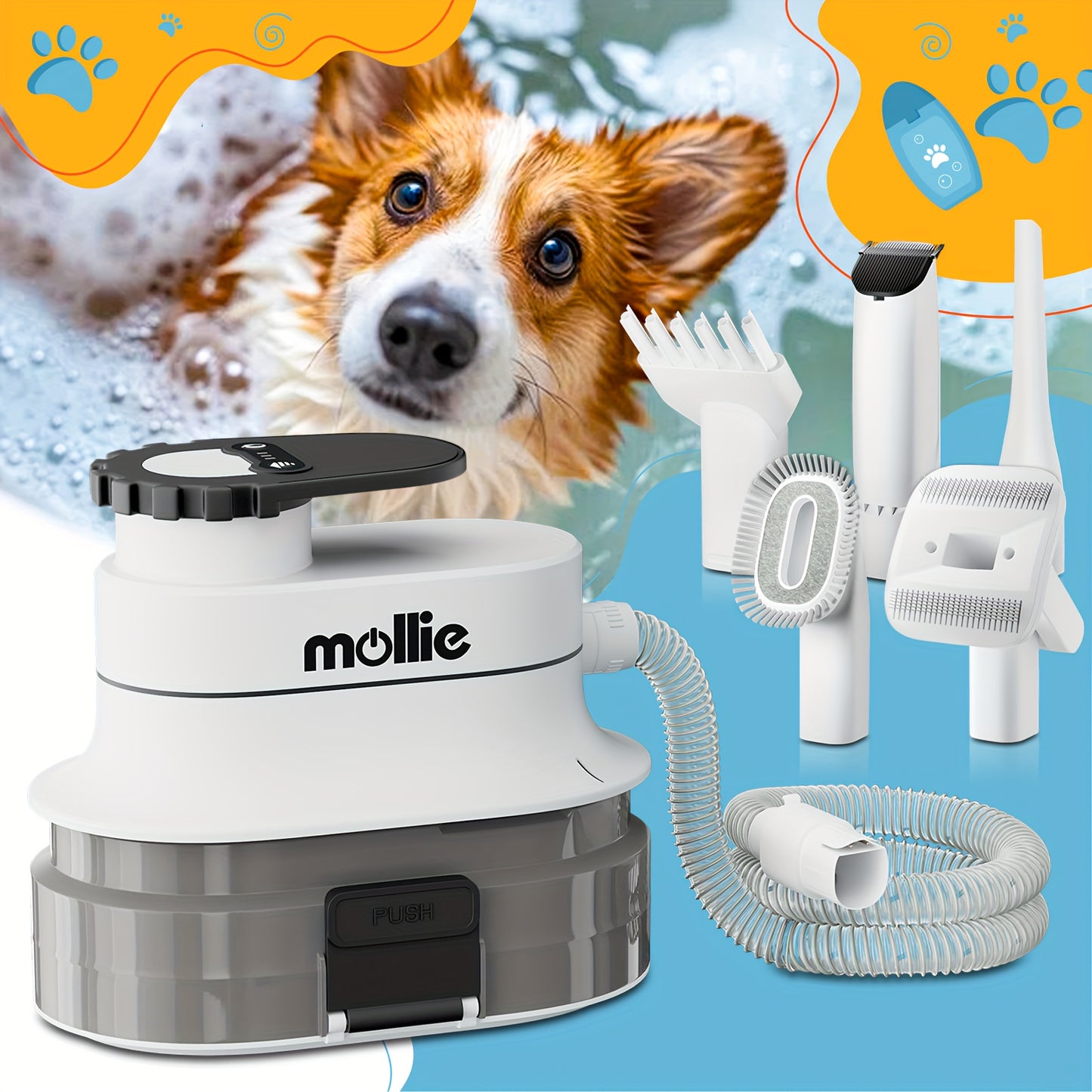 Dog Grooming Vacuum Kit with Blower and Grooming Tools