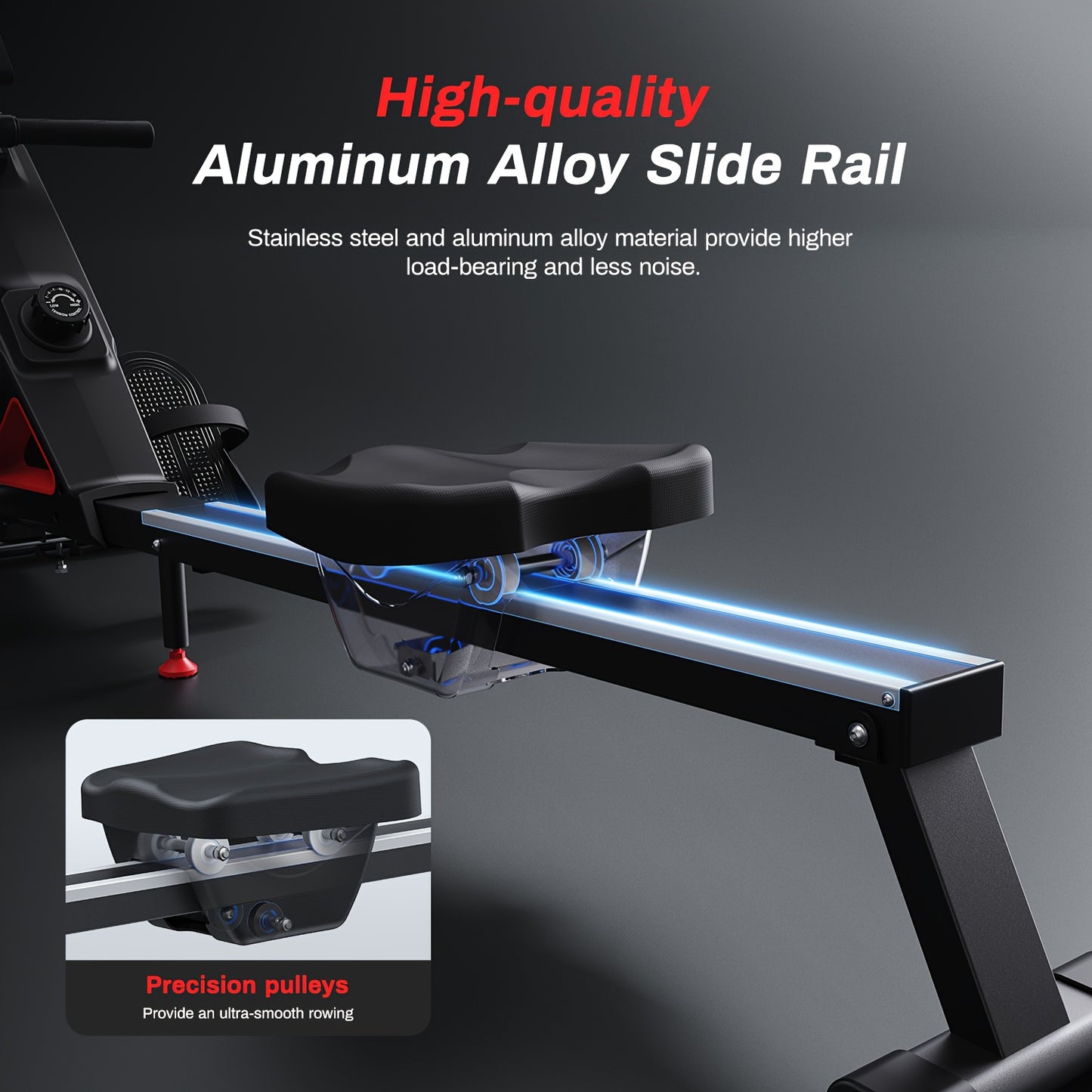 UTRYUP Compact Magnetic Water Rowing Machine for Home Workouts