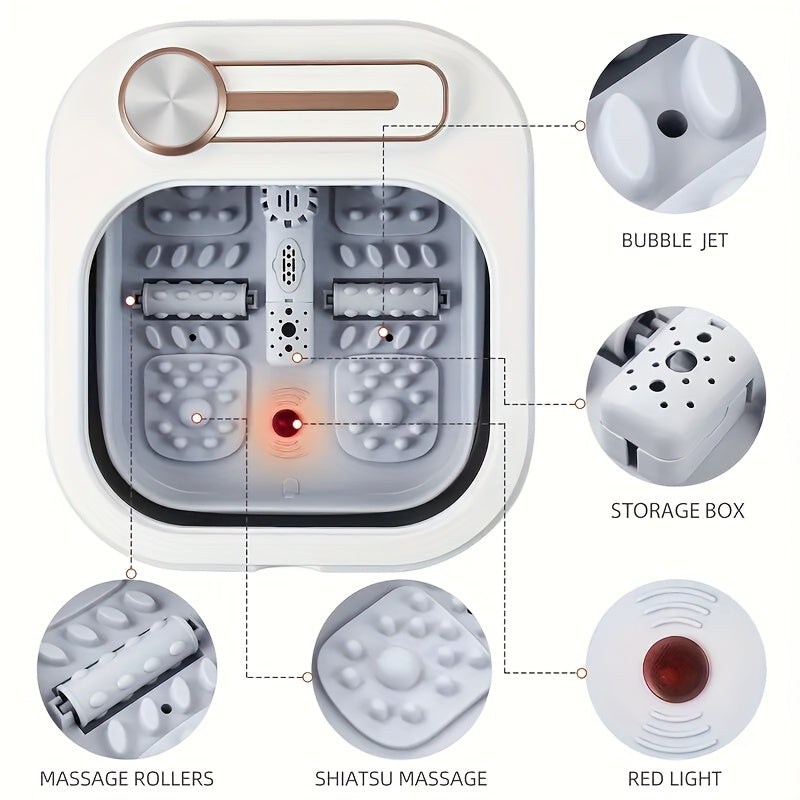 Collapsible Foot Spa Bath With Heat And Massage Jets