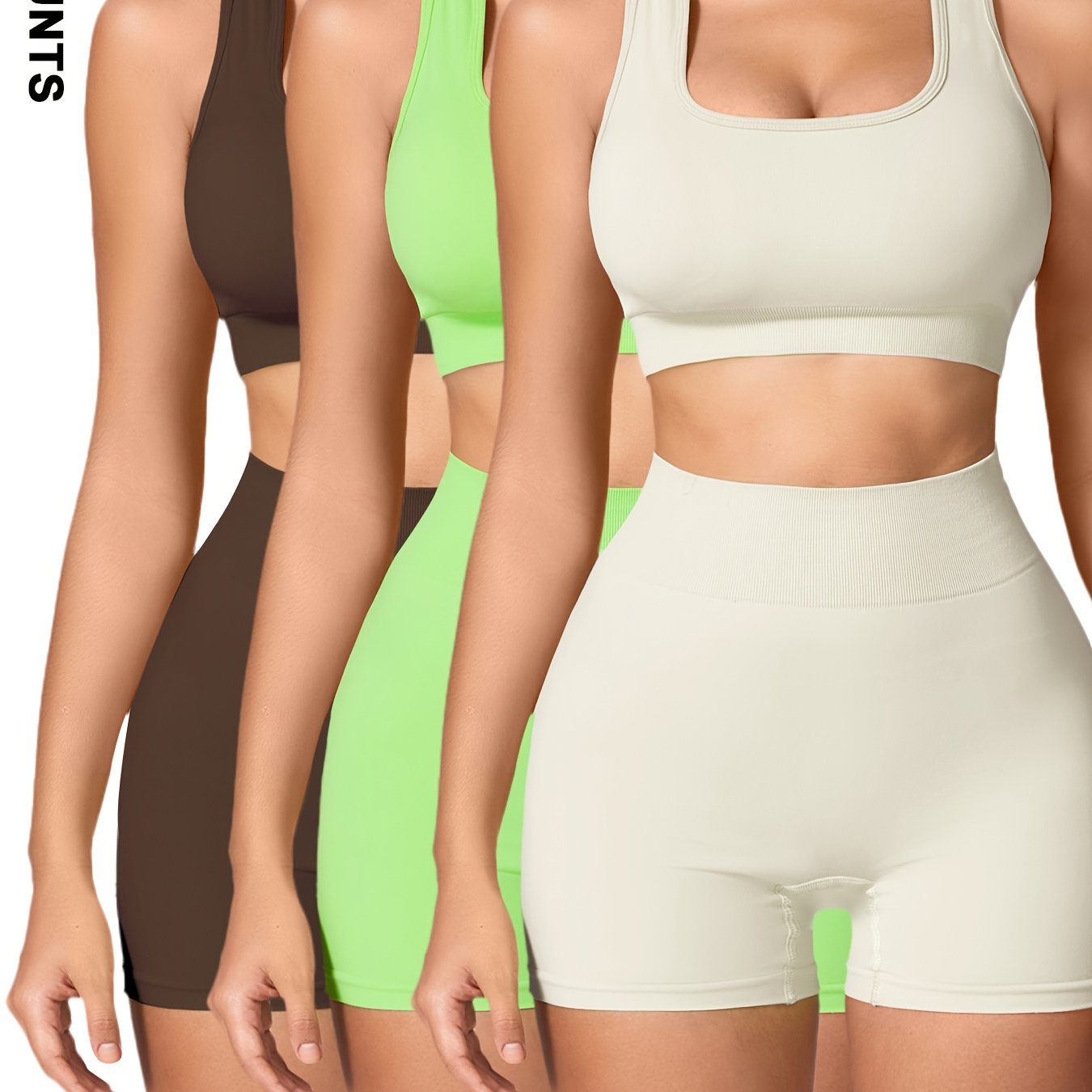 Womens Strappy Sports Bra And High Waisted Leggings Set