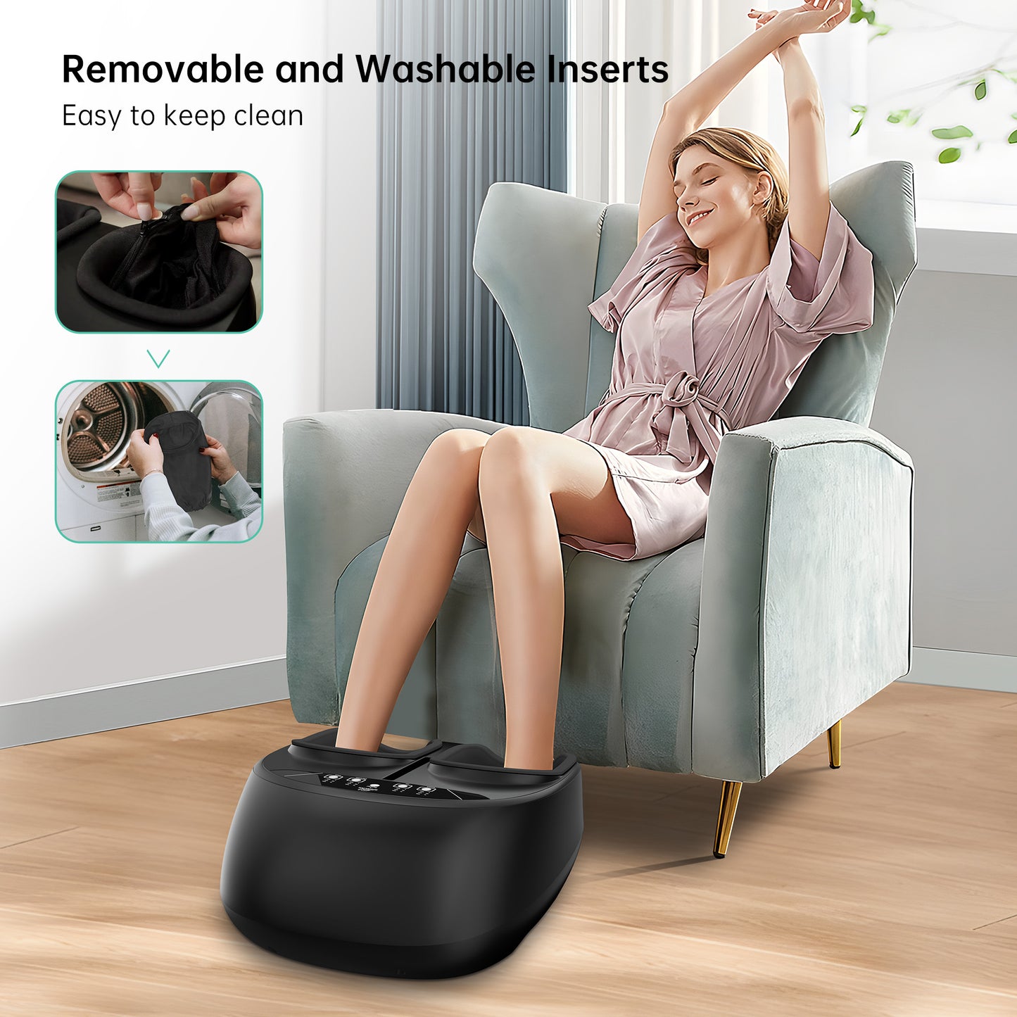 Snailax Shiatsu Foot Massager With Heat and Deep Kneading