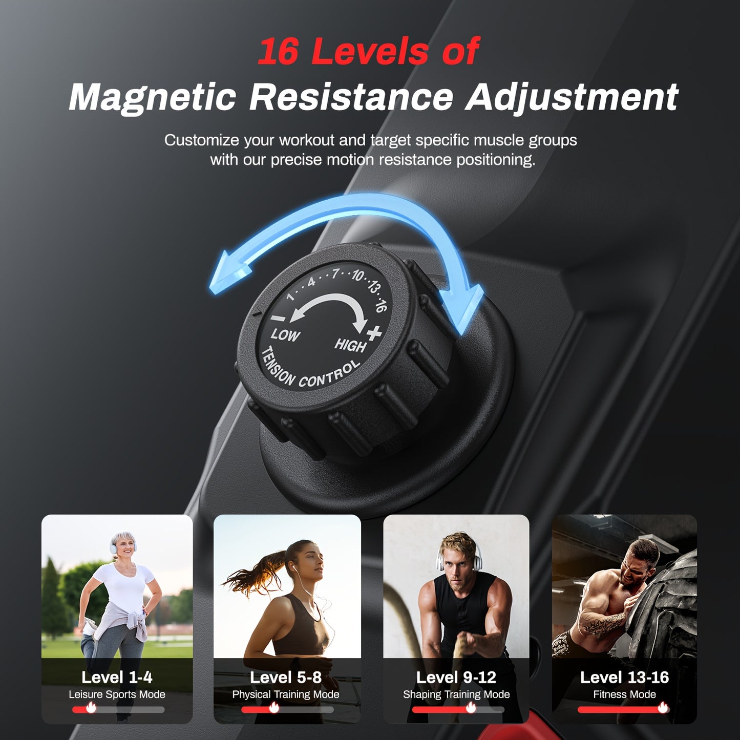 UTRYUP Compact Magnetic Water Rowing Machine for Home Workouts