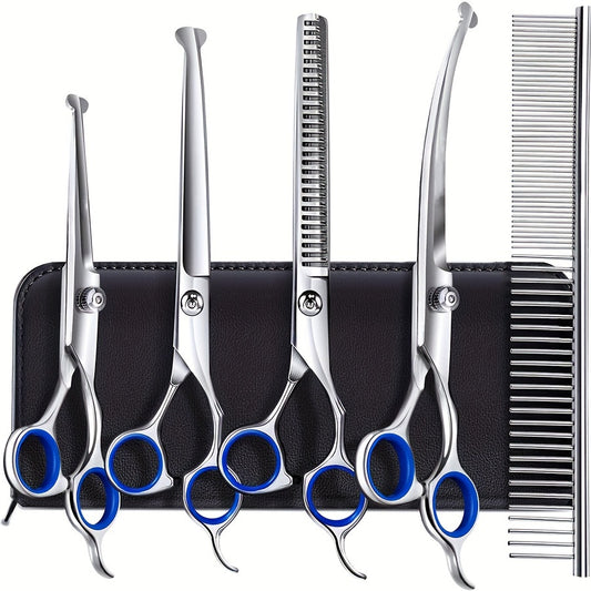 Professional Grooming Scissors Set for Dogs and Cats