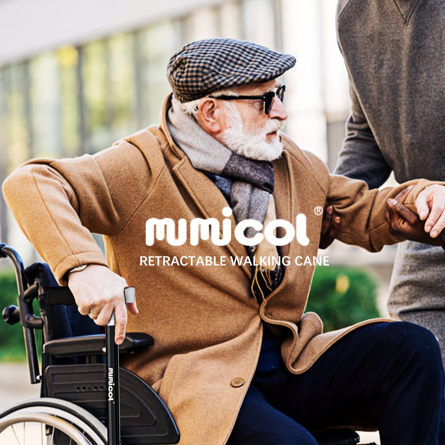 Mumicol Multifunctional Telescopic Cane with Adjustable Handle and Box