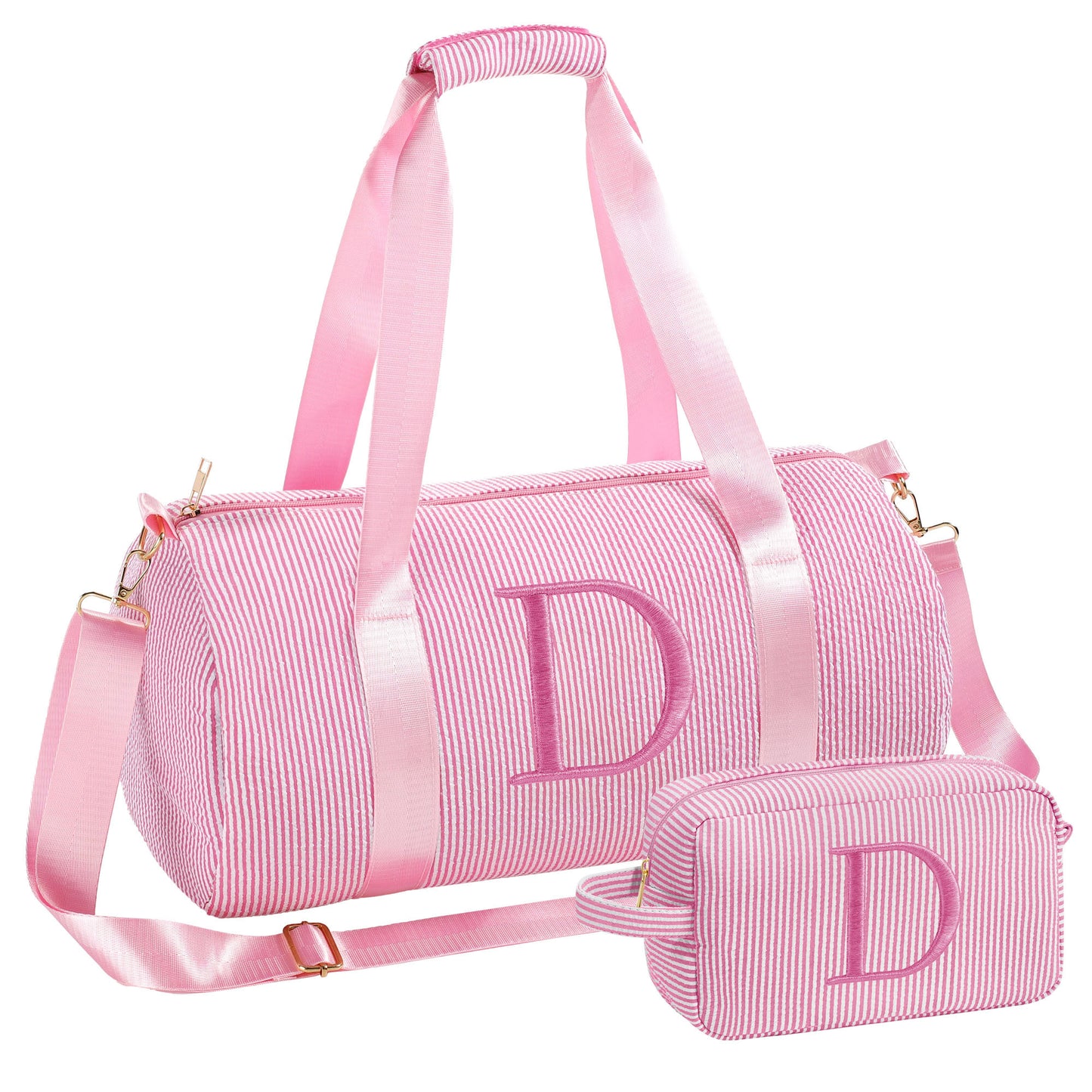 Embroidered Alphabet Travel Bag Set Elegant Organization