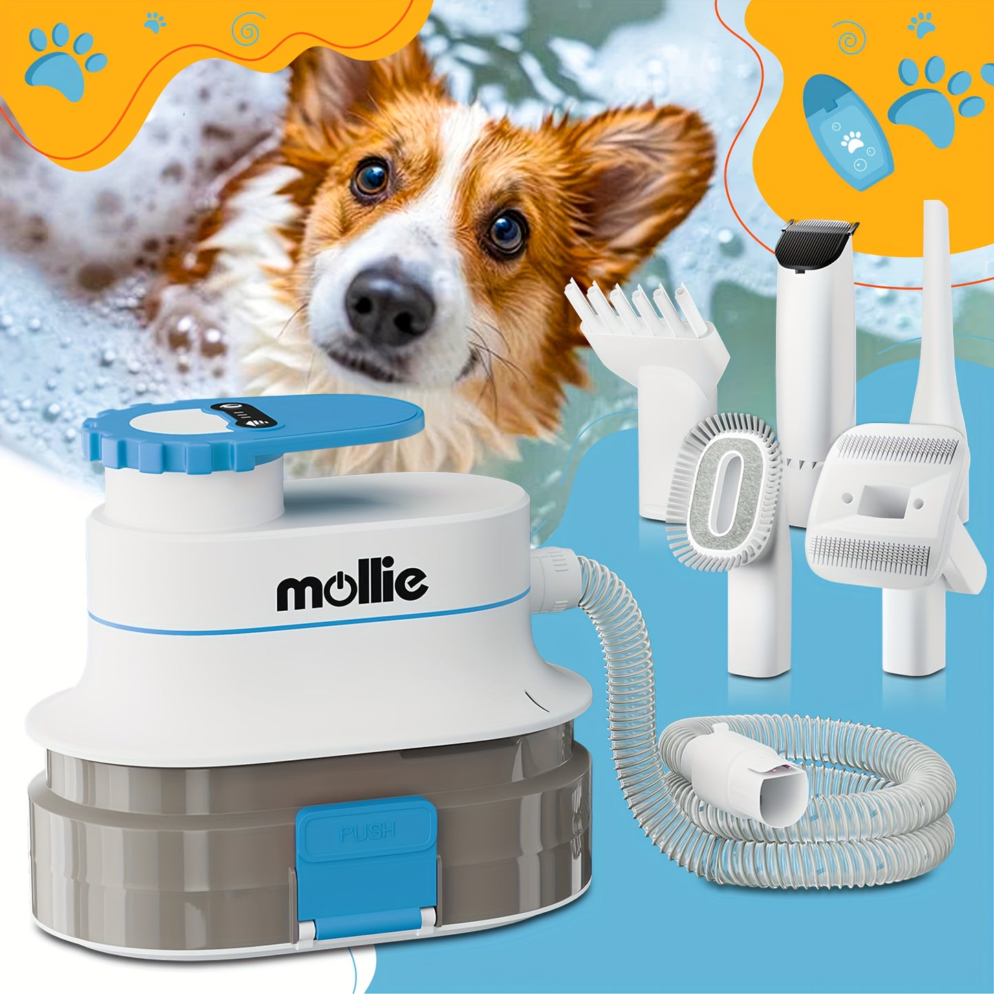 Dog Grooming Vacuum Kit with Blower and Grooming Tools
