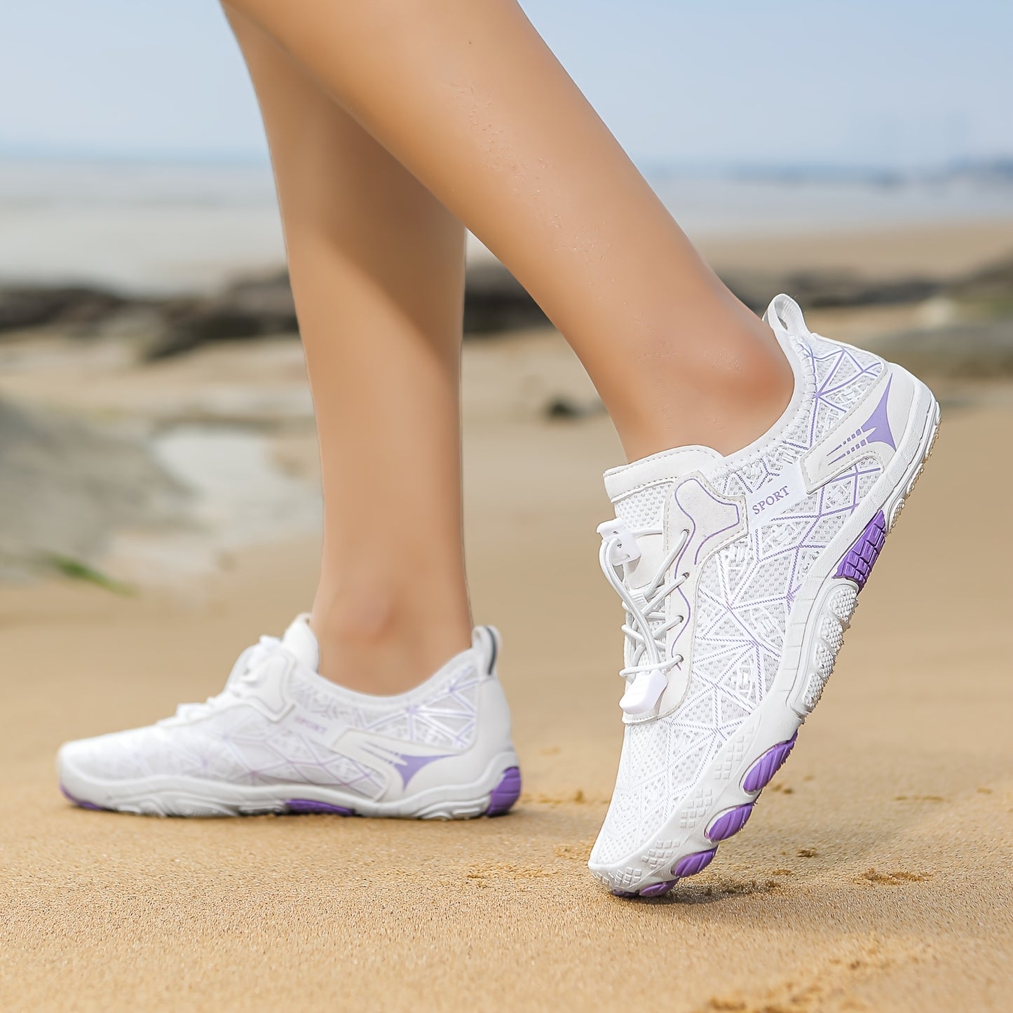 Unisex Water Shoes Striped Breathable Quick-Dry Non-Slip