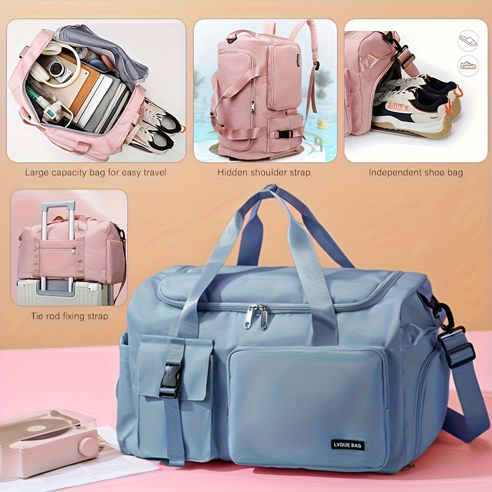 Eonothem Travel Gym Duffle Bag With Shoe Compartment