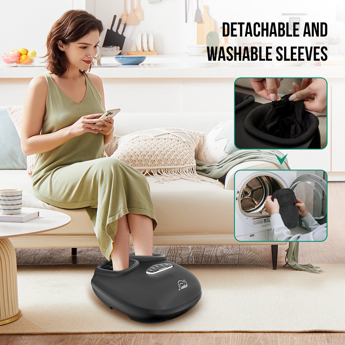 Snailax Shiatsu Foot Massager With Heat and Deep Kneading