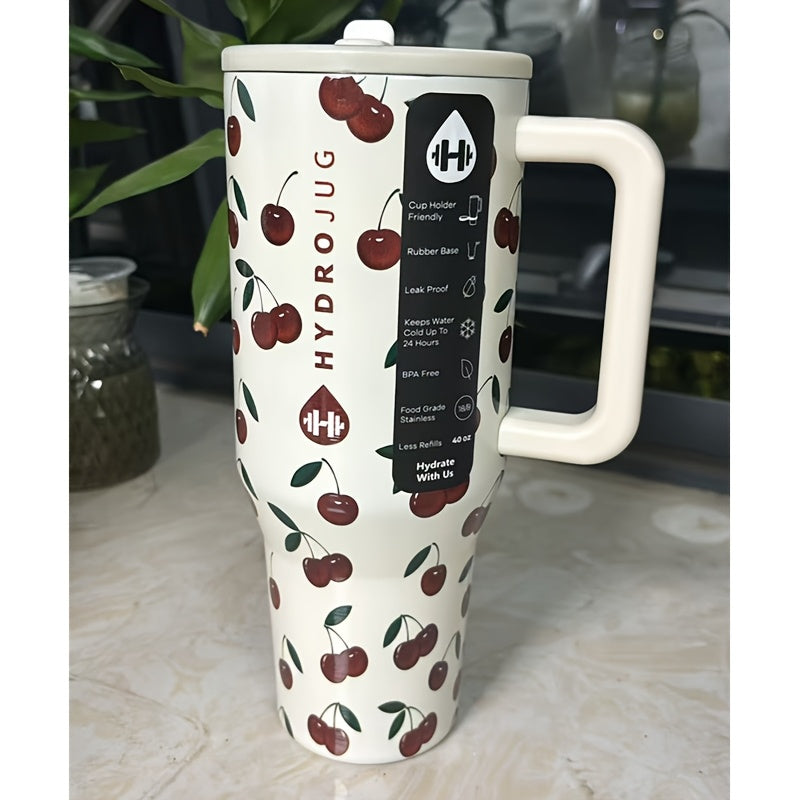 HydroJug Insulated Water Bottle With Flip Straw And Handle