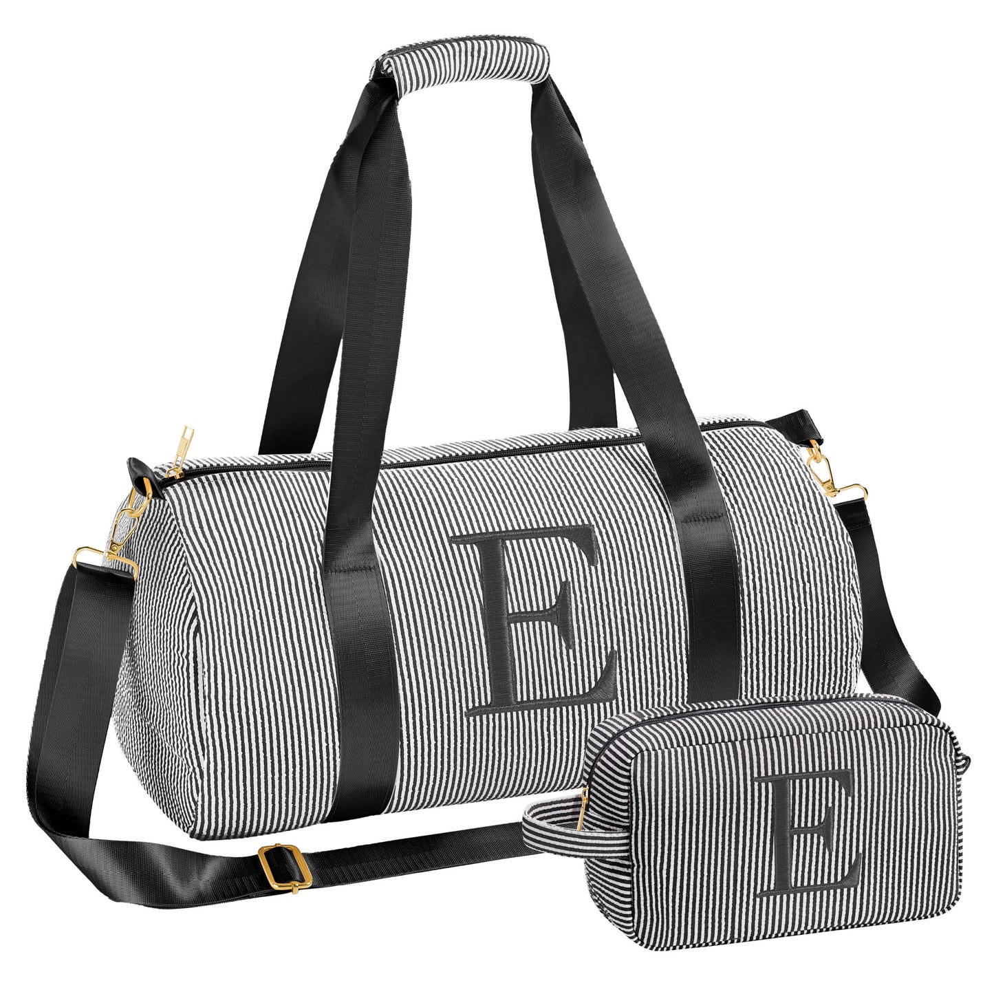 Embroidered Alphabet Travel Bag Set Elegant Organization