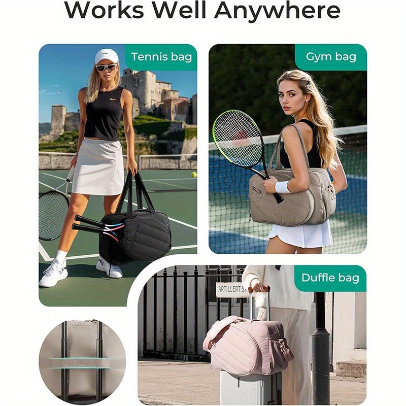 Unisex Sports Bag With Shoe Compartment And Wet Dry Pocket