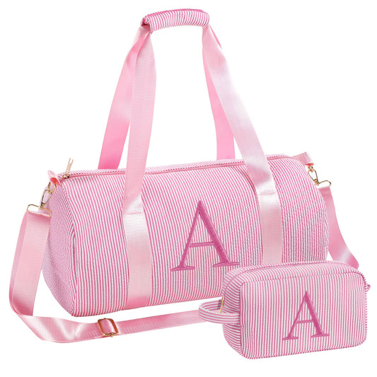 Embroidered Alphabet Travel Bag Set Elegant Organization
