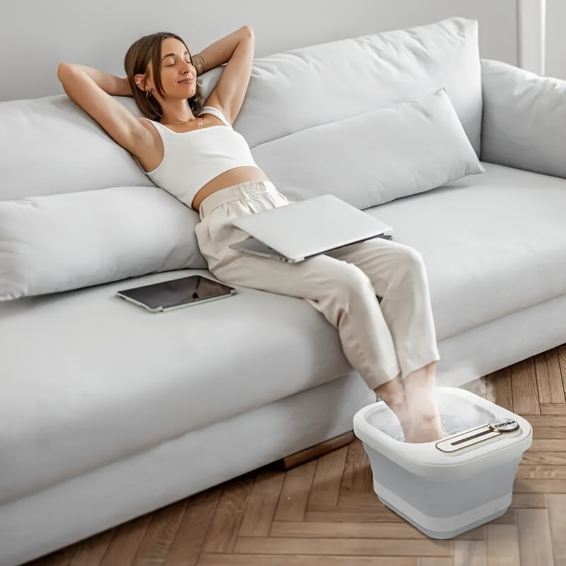 Collapsible Foot Spa Bath With Heat And Massage Jets