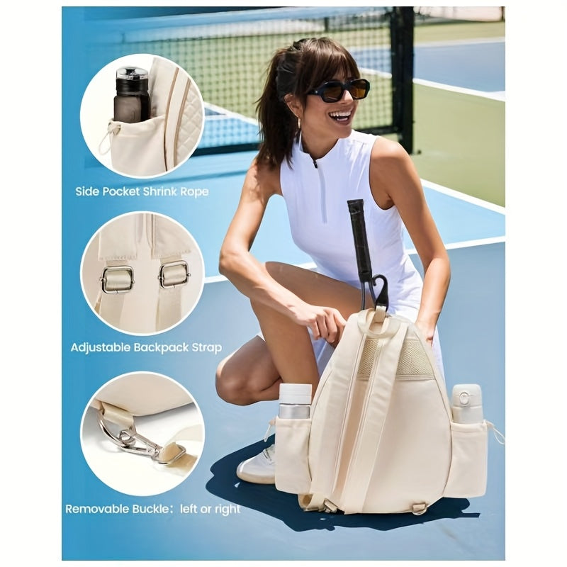 Women's Lightweight Tennis Backpack With Racket Compartment For Travel