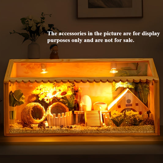 Wooden Insulated Pet Nest Box for Small Animals and Birds
