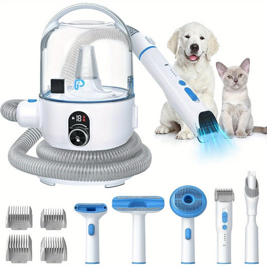 Professional Dog Grooming Kit with Vacuum Suction and Tools