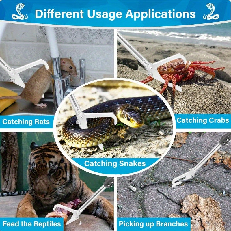 Heavy Duty Snake Grabber Tool for Safe Reptile Handling